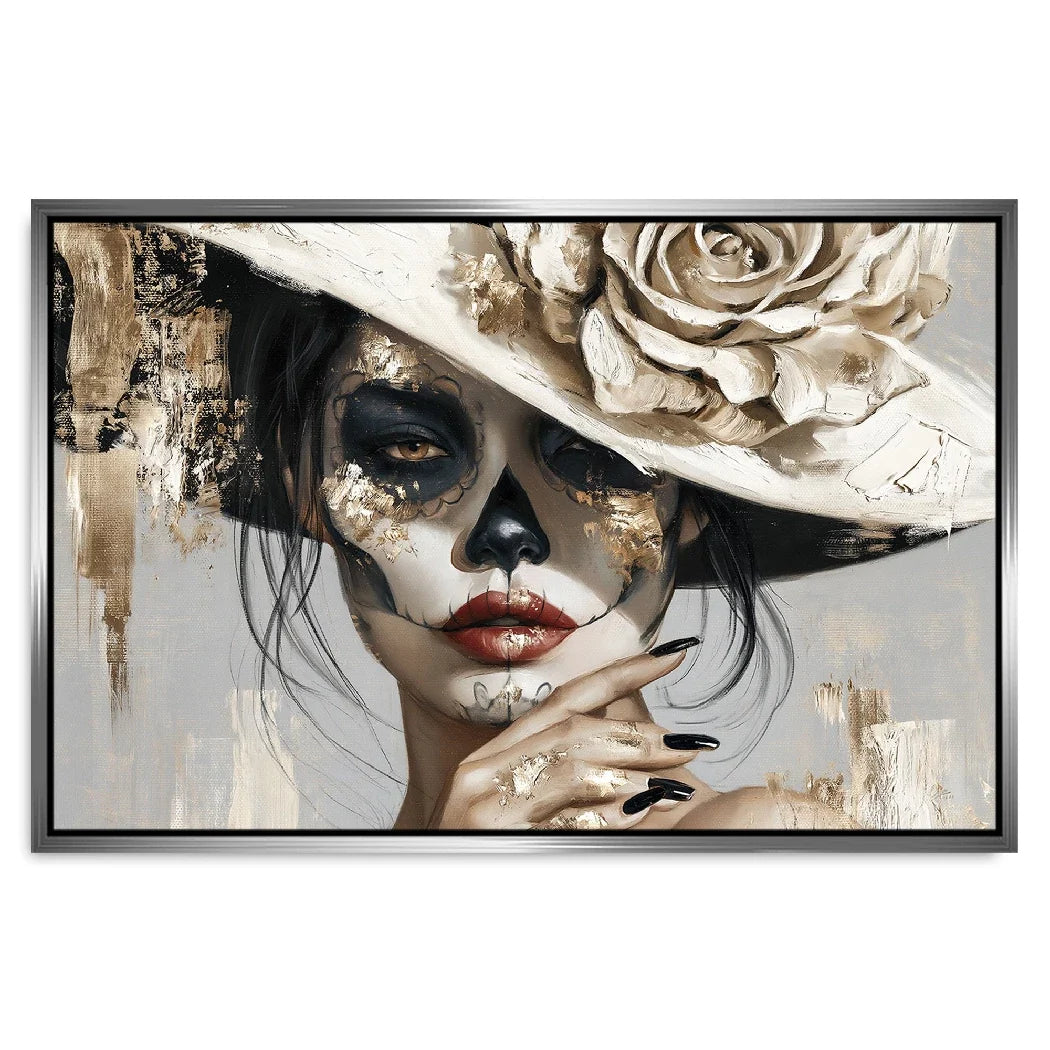 La Catrina Golden Rose Leinwand Bild