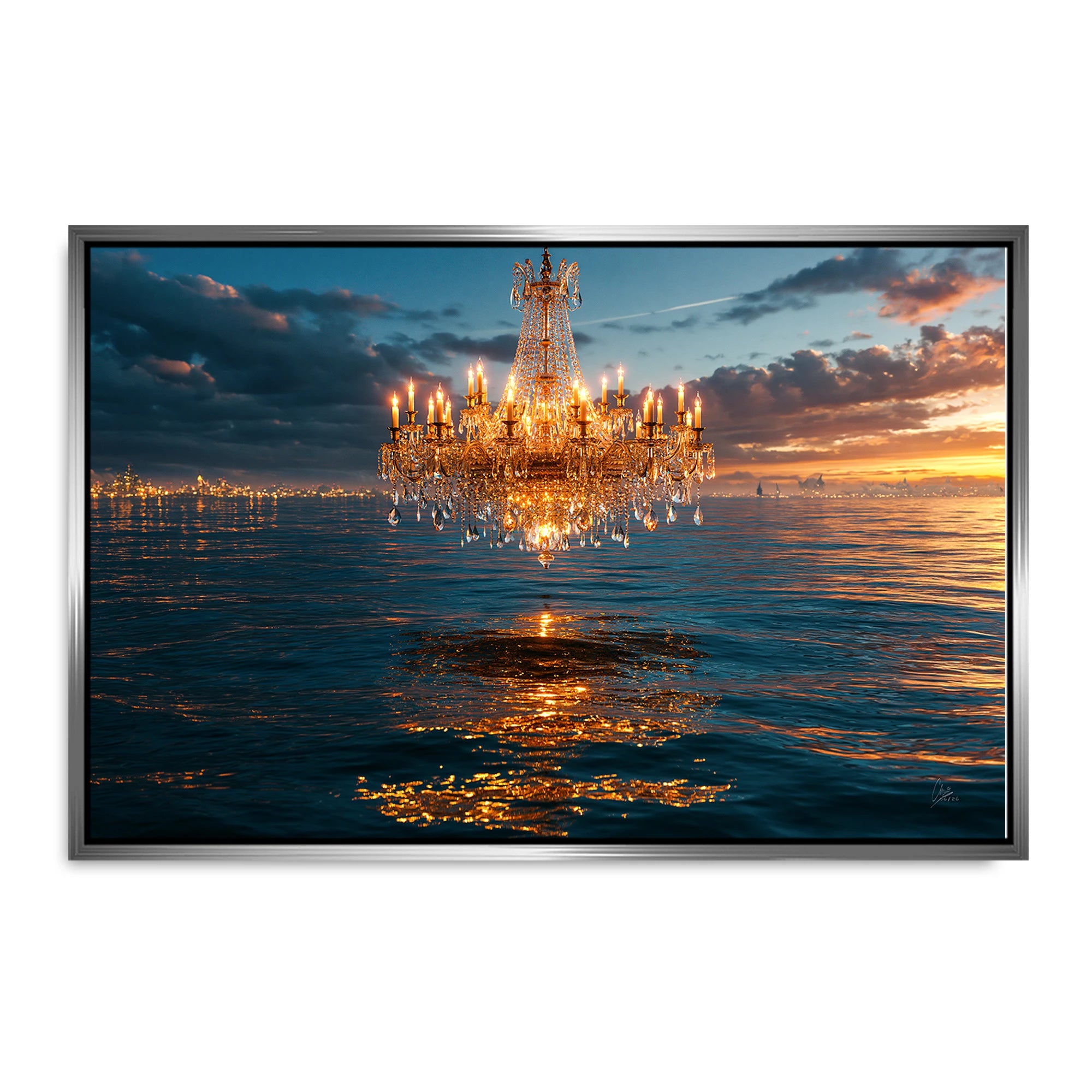 Kristall Meerblick Leinwand Bild