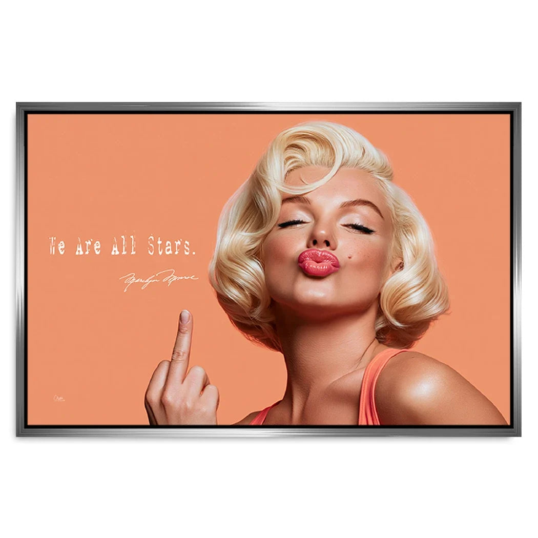 Marilyn Monroe Star Kiss Leinwand Bild