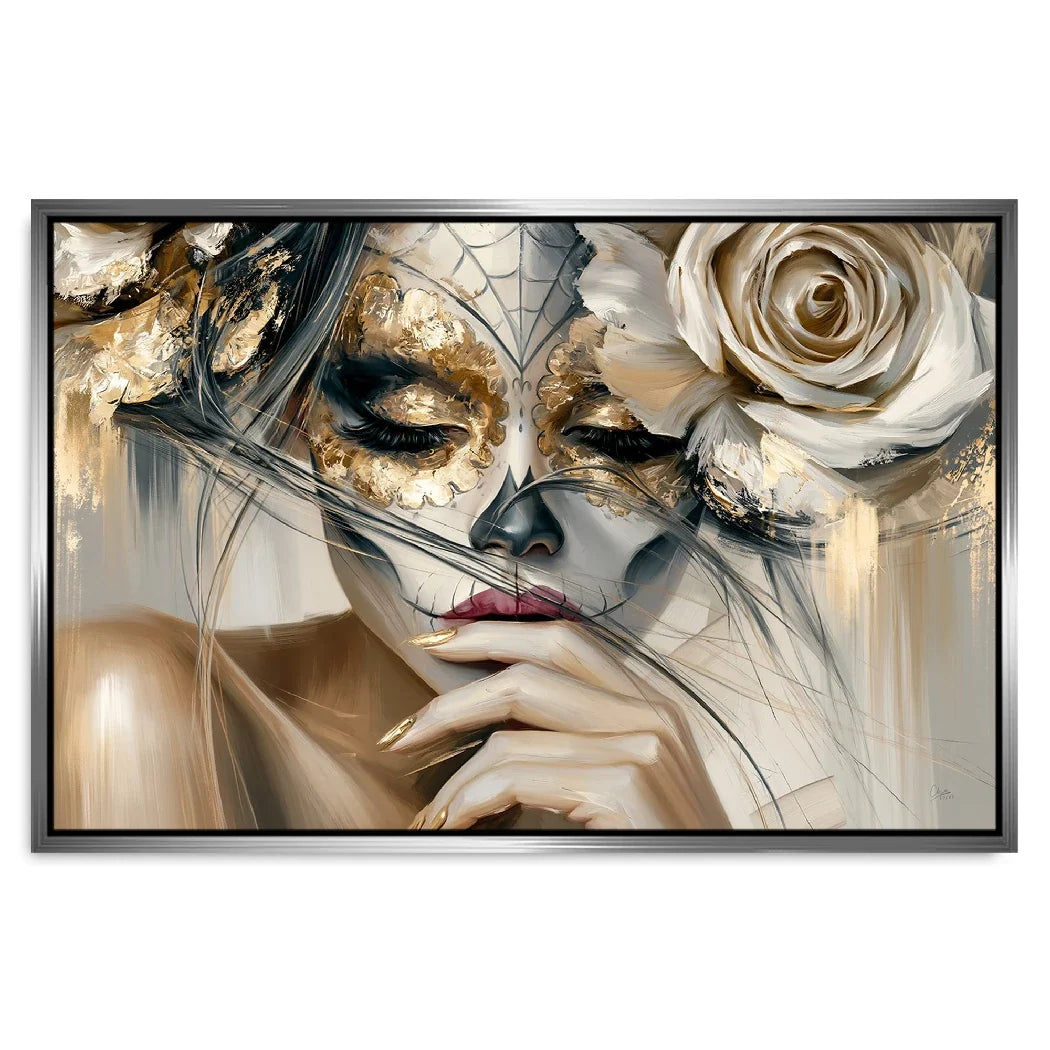 La Catrina Golden Silence Leinwand Bild
