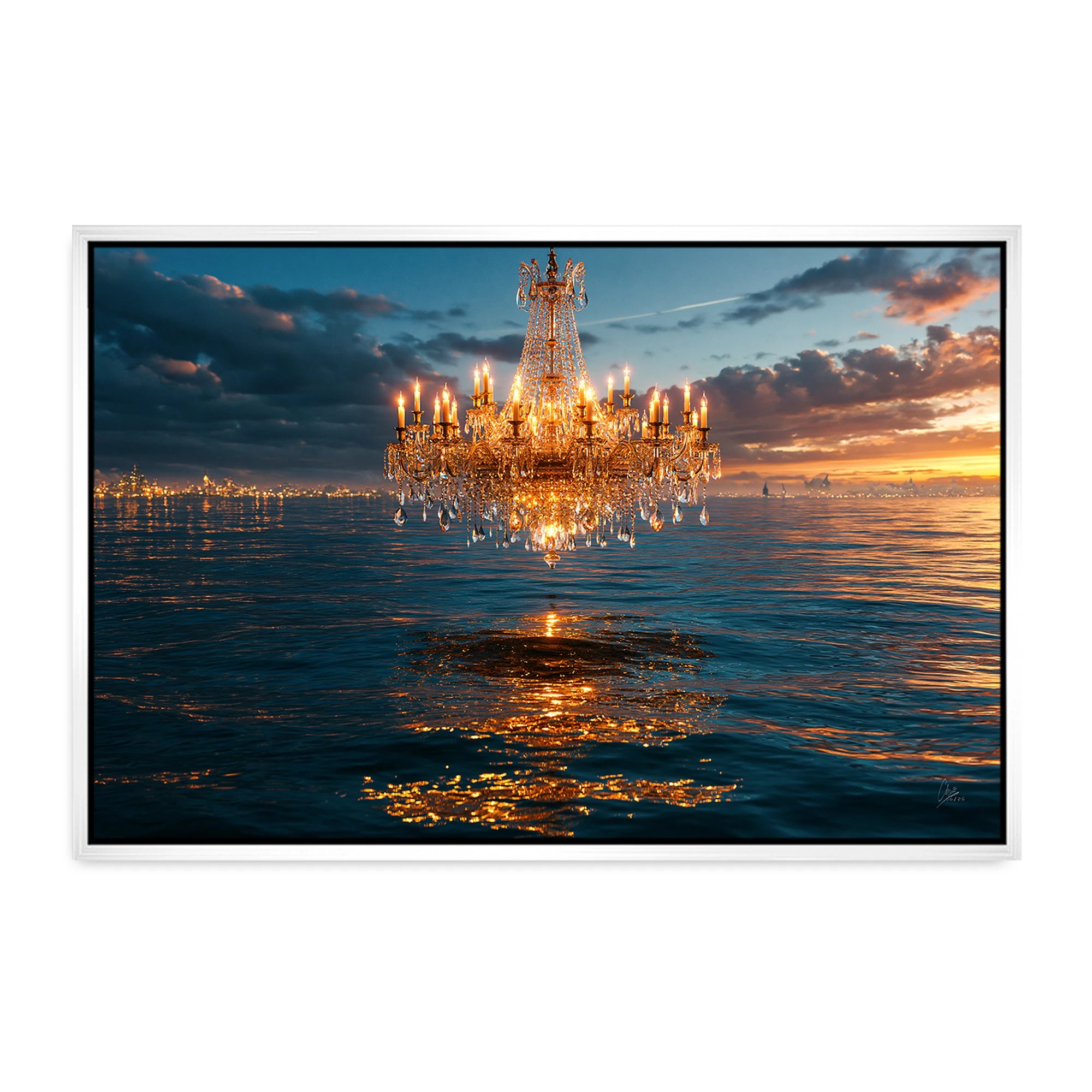 Kristall Meerblick Leinwand Bild