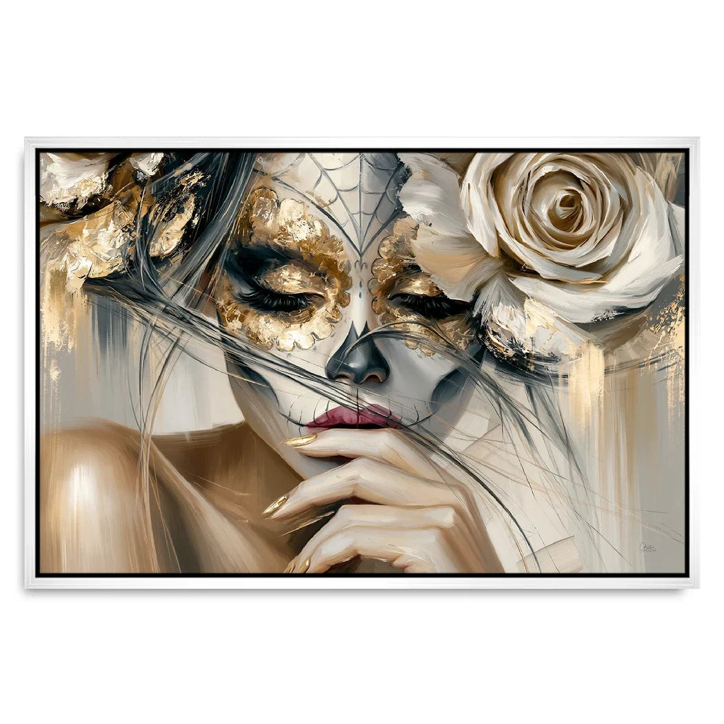 La Catrina Golden Silence Leinwand Bild