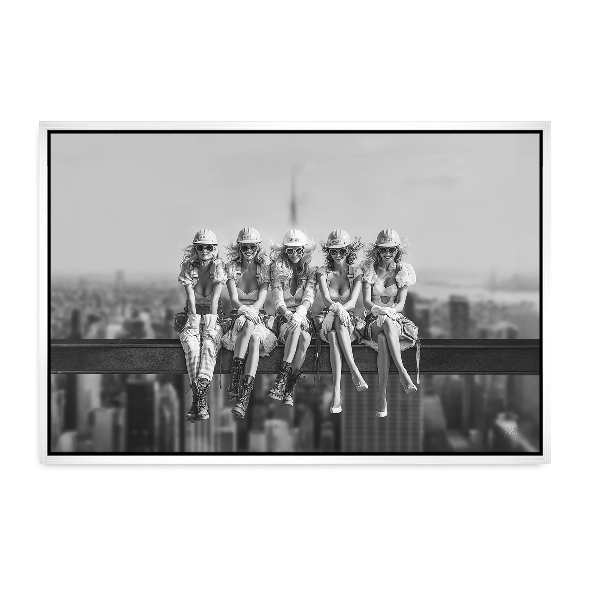Skyline Girls Leinwand Bild