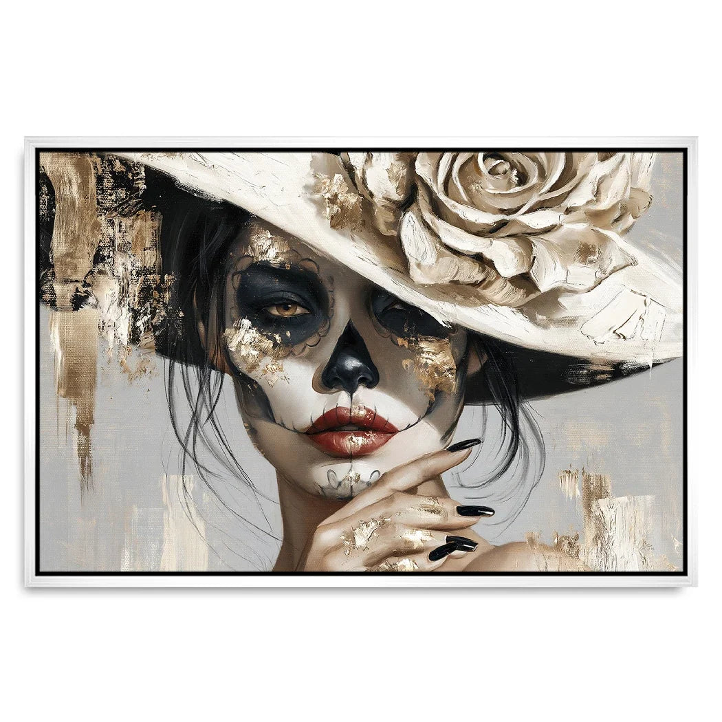La Catrina Golden Rose Leinwand Bild