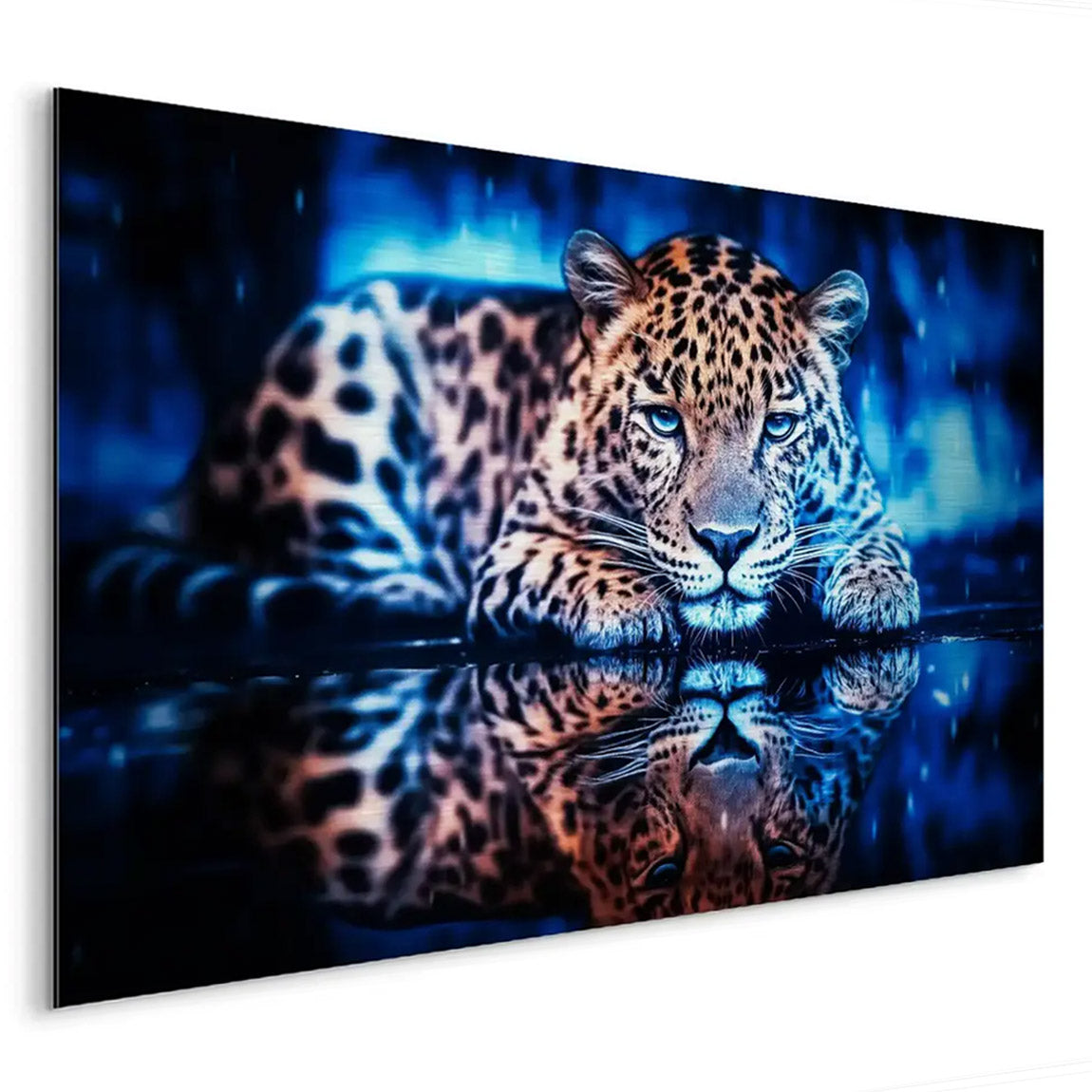 Leopard by Night AluDibond Gebürstet INGALERIE