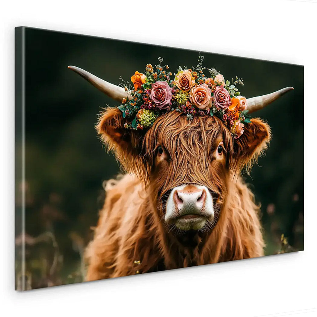 Highland Cow Leinwand Bild INGALERIE