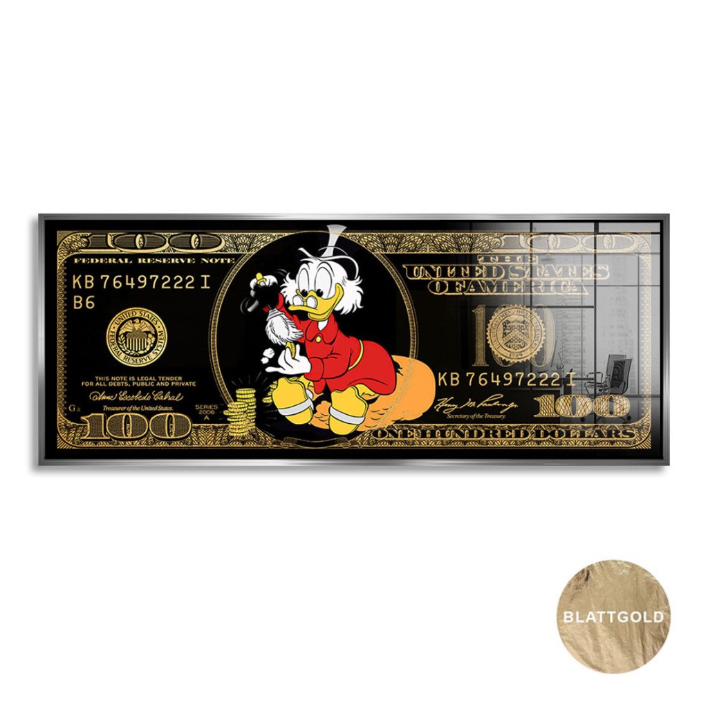 Dagobert 100 Dollar Blattgold Bild INGALERIE