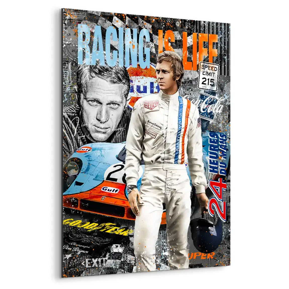 Steve Le Mans Nr.2 Alu Dibond Bild INGALERIE