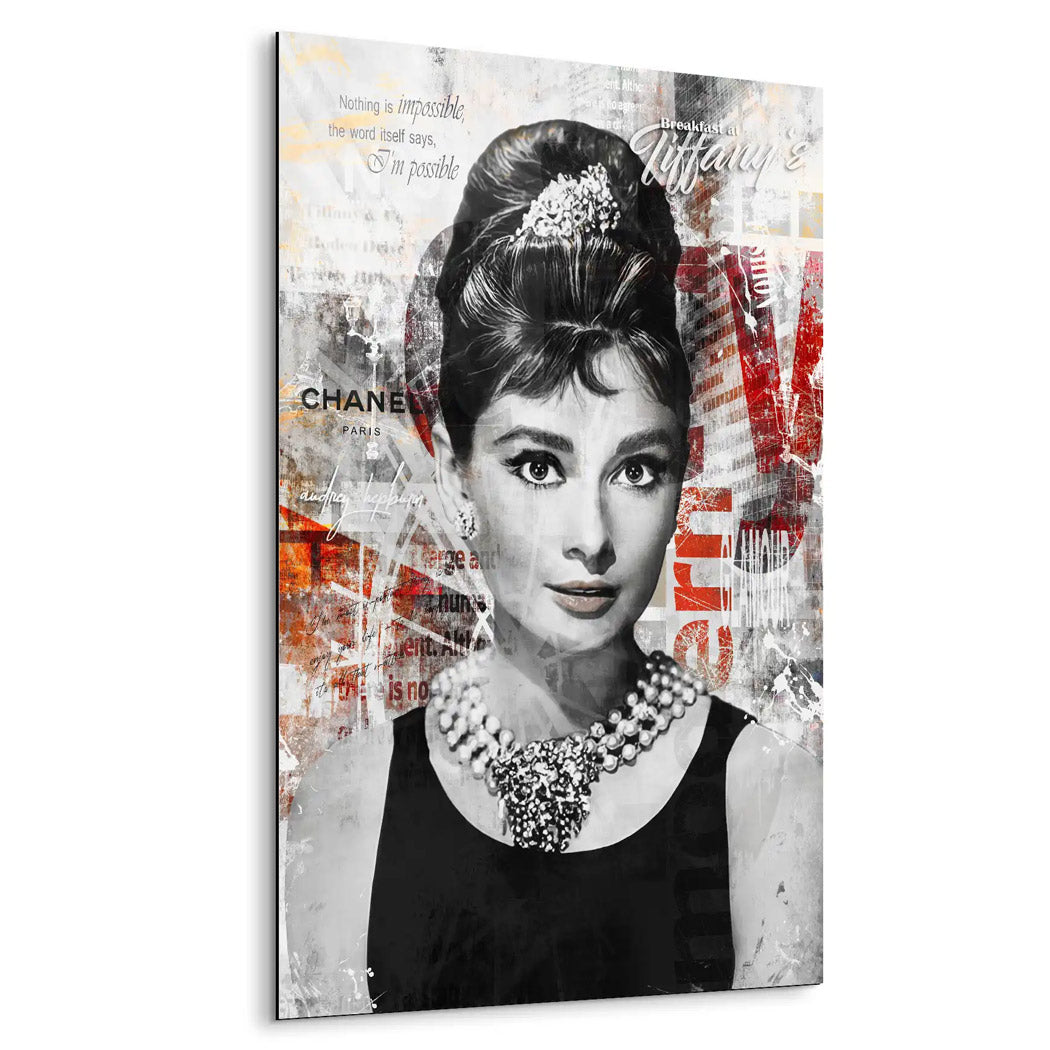 Audrey Glamour Style AluDibond Bild INGALERIE