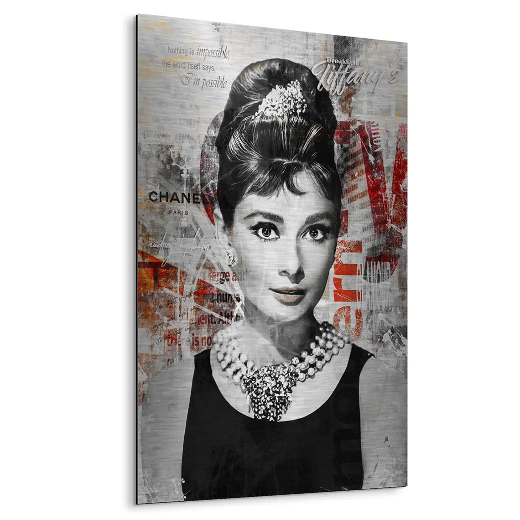 Audrey Glamour Style AluDibond Gebürstet INGALERIE