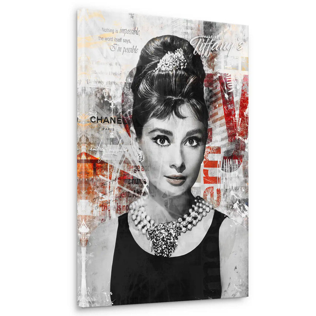 Audrey Glamour Style Leinwand Bild INGALERIE