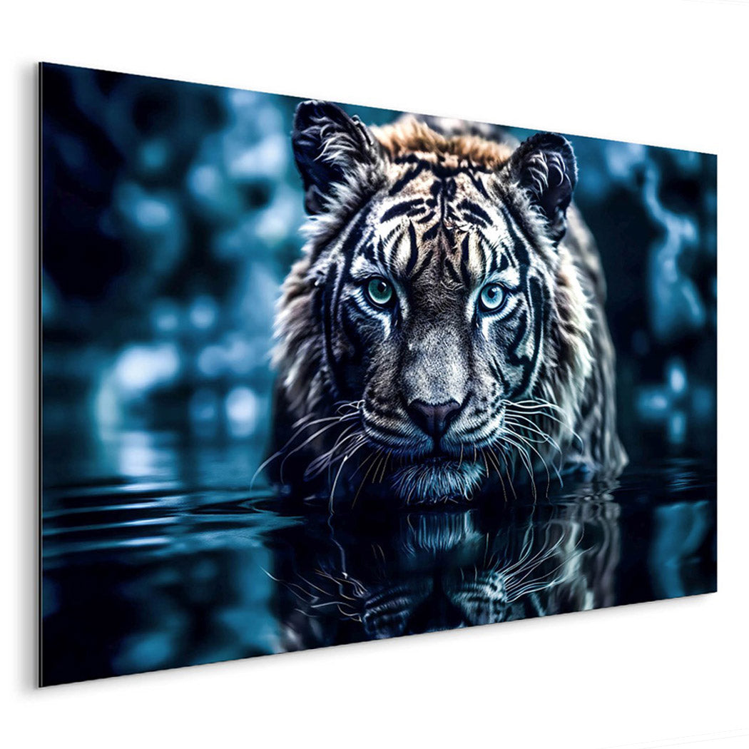 Tiger by Night AluDibond Bild INGALERIE