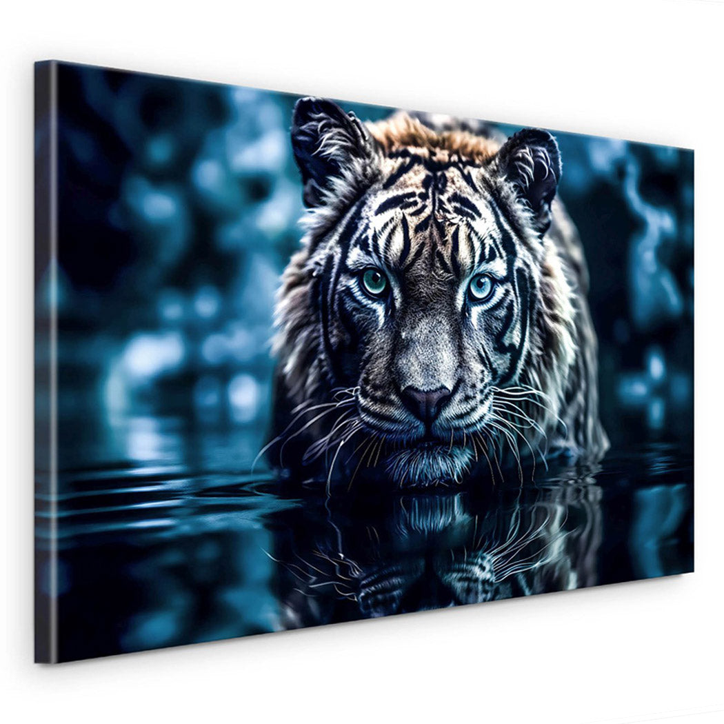 Tiger by Night Leinwand Bild INGALERIE