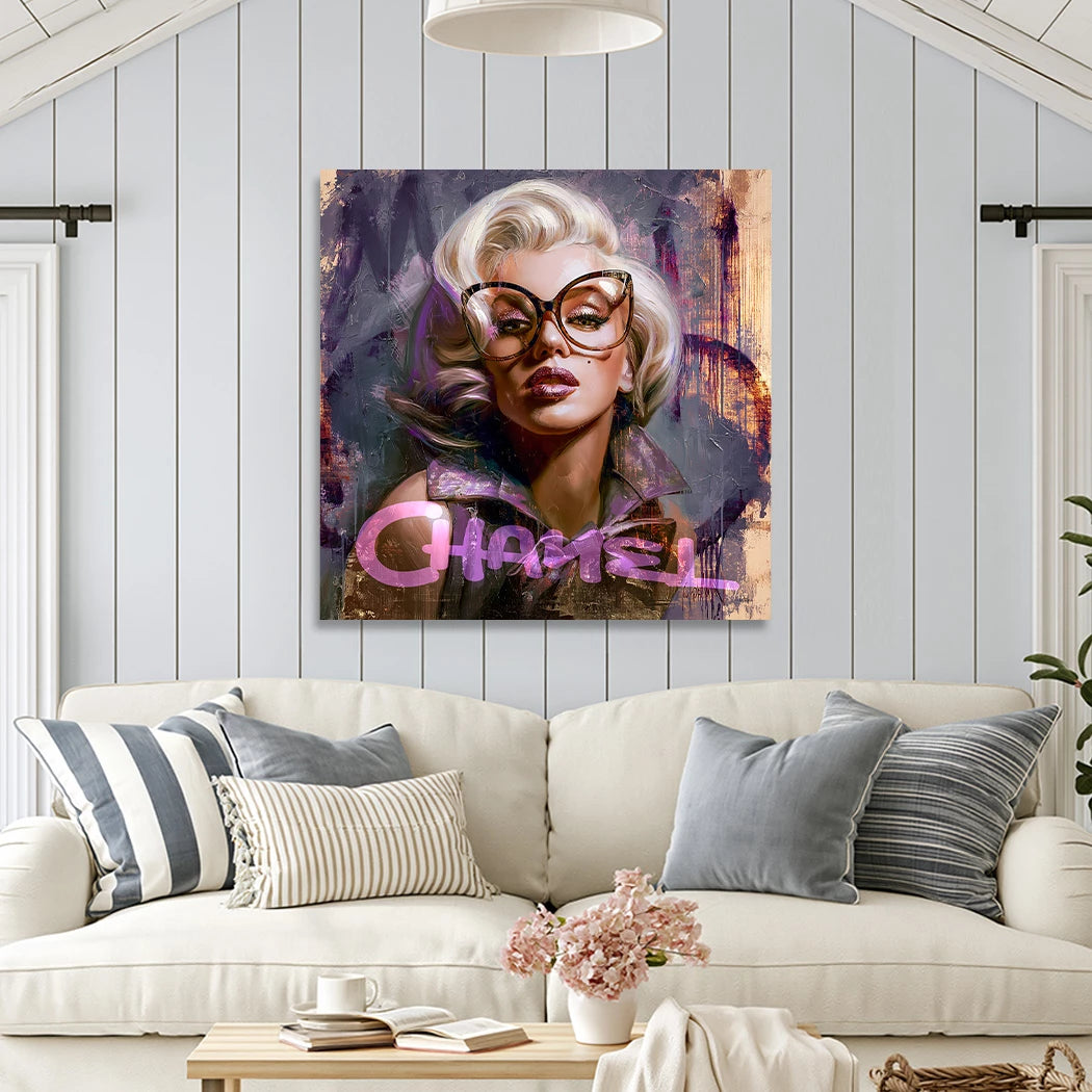 Monroe Chanel Chic Leinwand Bild