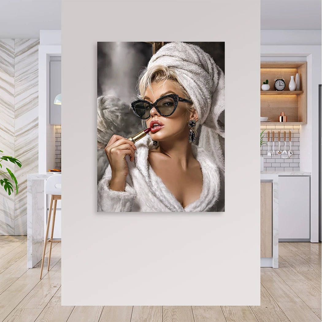 Marilyn Rouge Leinwand Bild