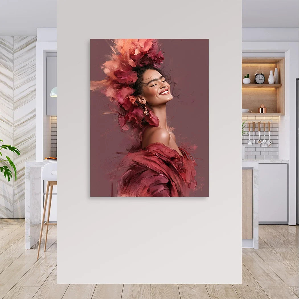 Frida Kahlo Rosenrausch Leinwand Bild