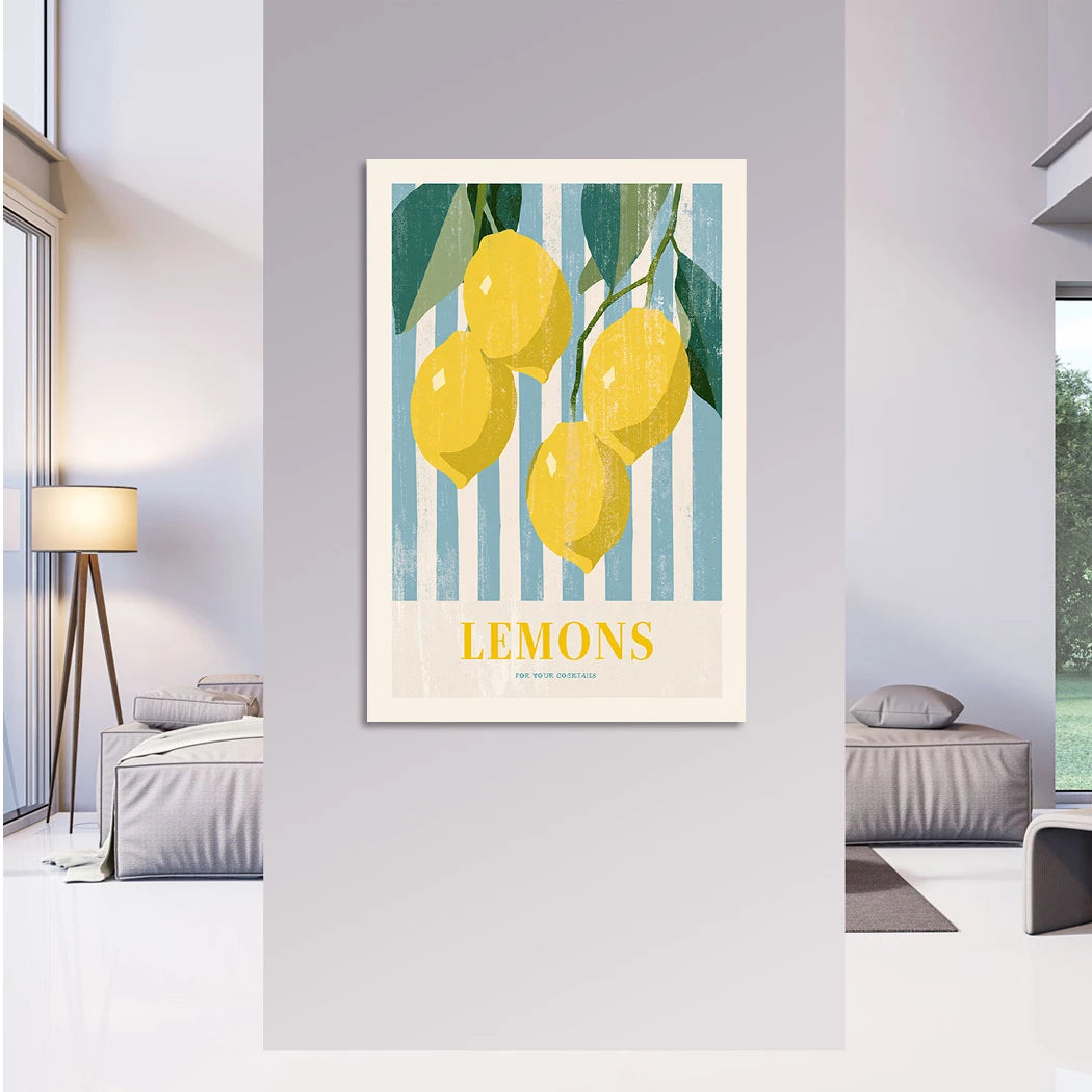 Lemons Cocktail Leinwand Bild