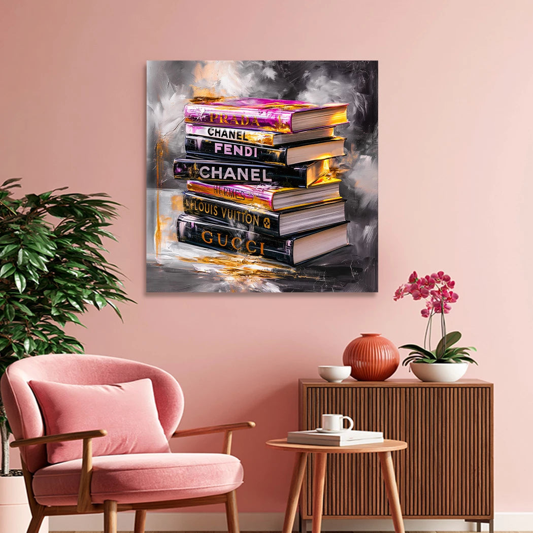 Fashion Bücher Leinwand Bild