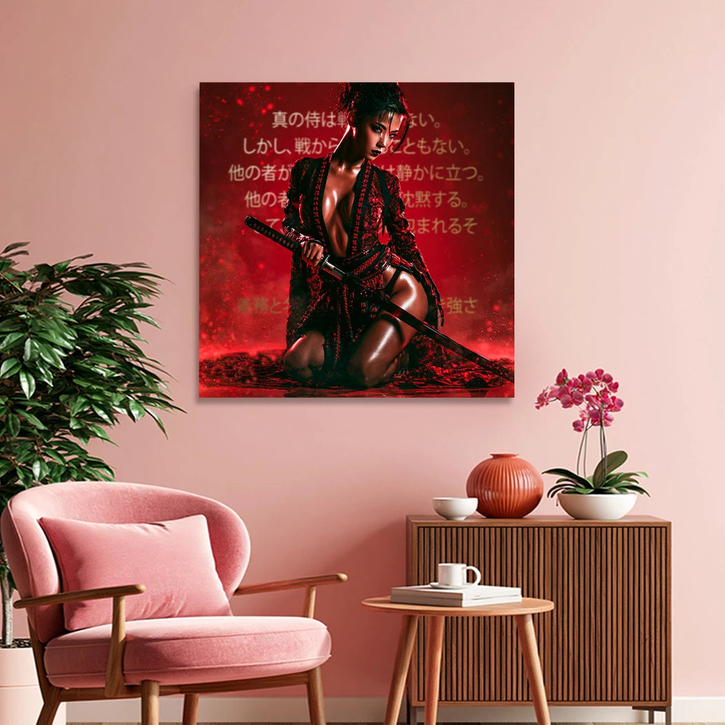 Samurai Rouge Leinwand Bild