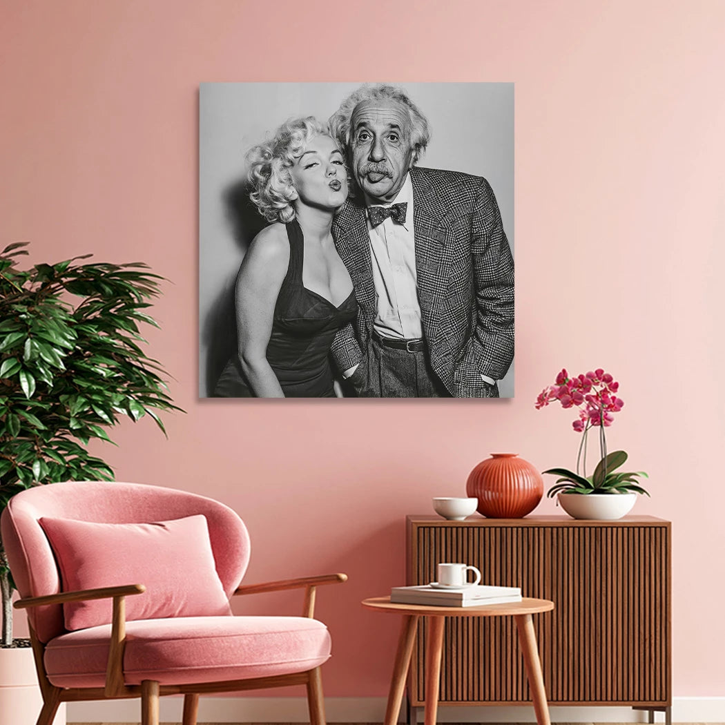 Einstein Monroe Twist Leinwand Bild