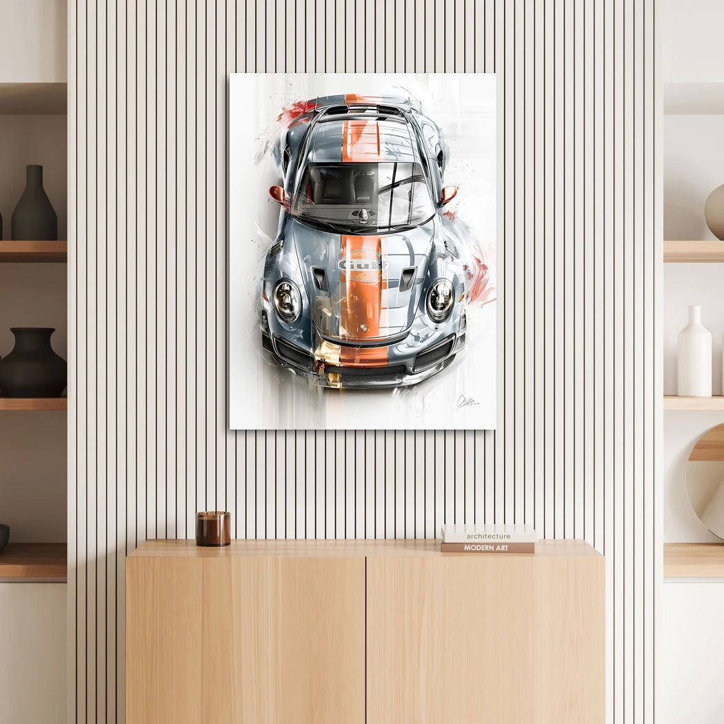 Gulf Porsche 911 Leinwand Bild