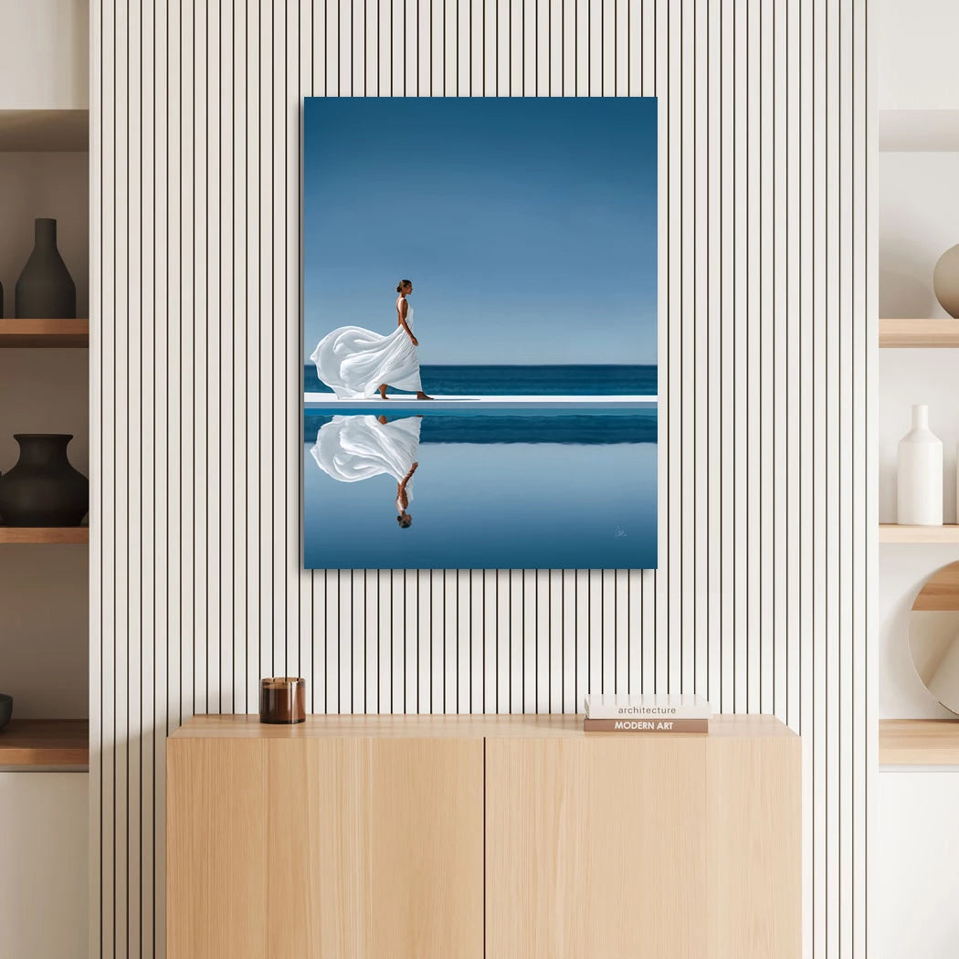 Blue Silence Aluminiumbild gebürstet