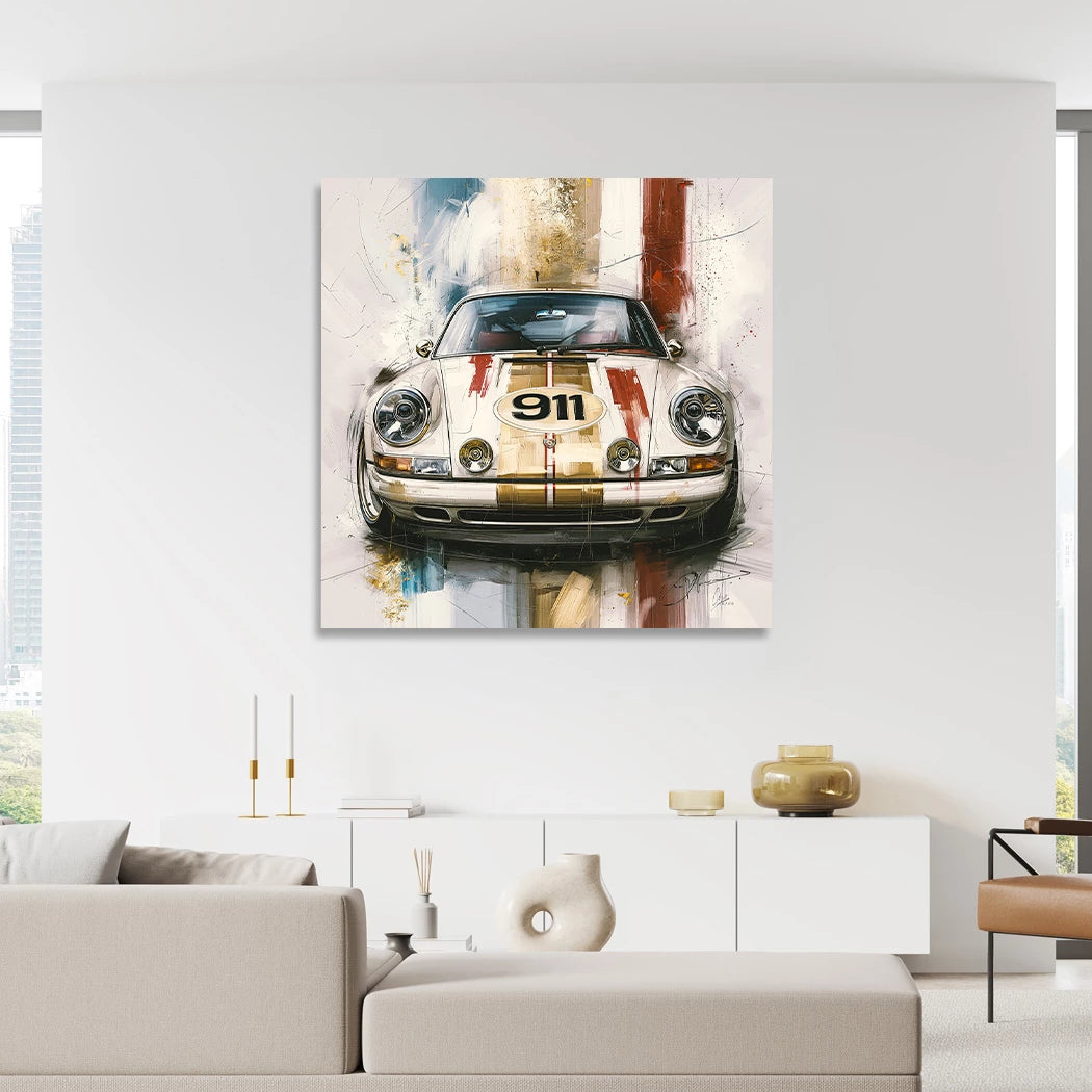 Porsche 911 Racing Leinwand Bild