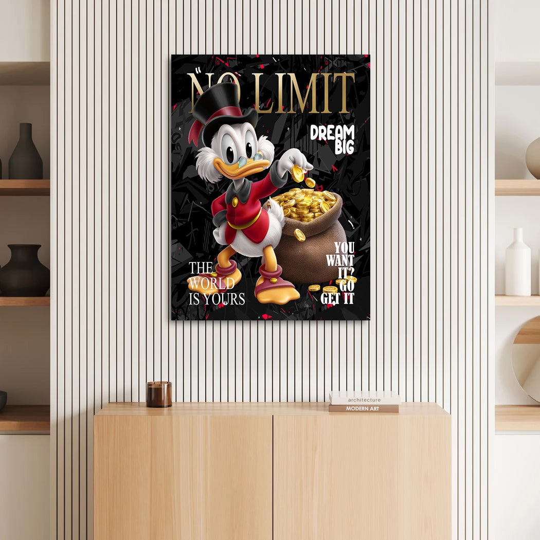 Dagobert No Limit Alu Dibond Wandbild