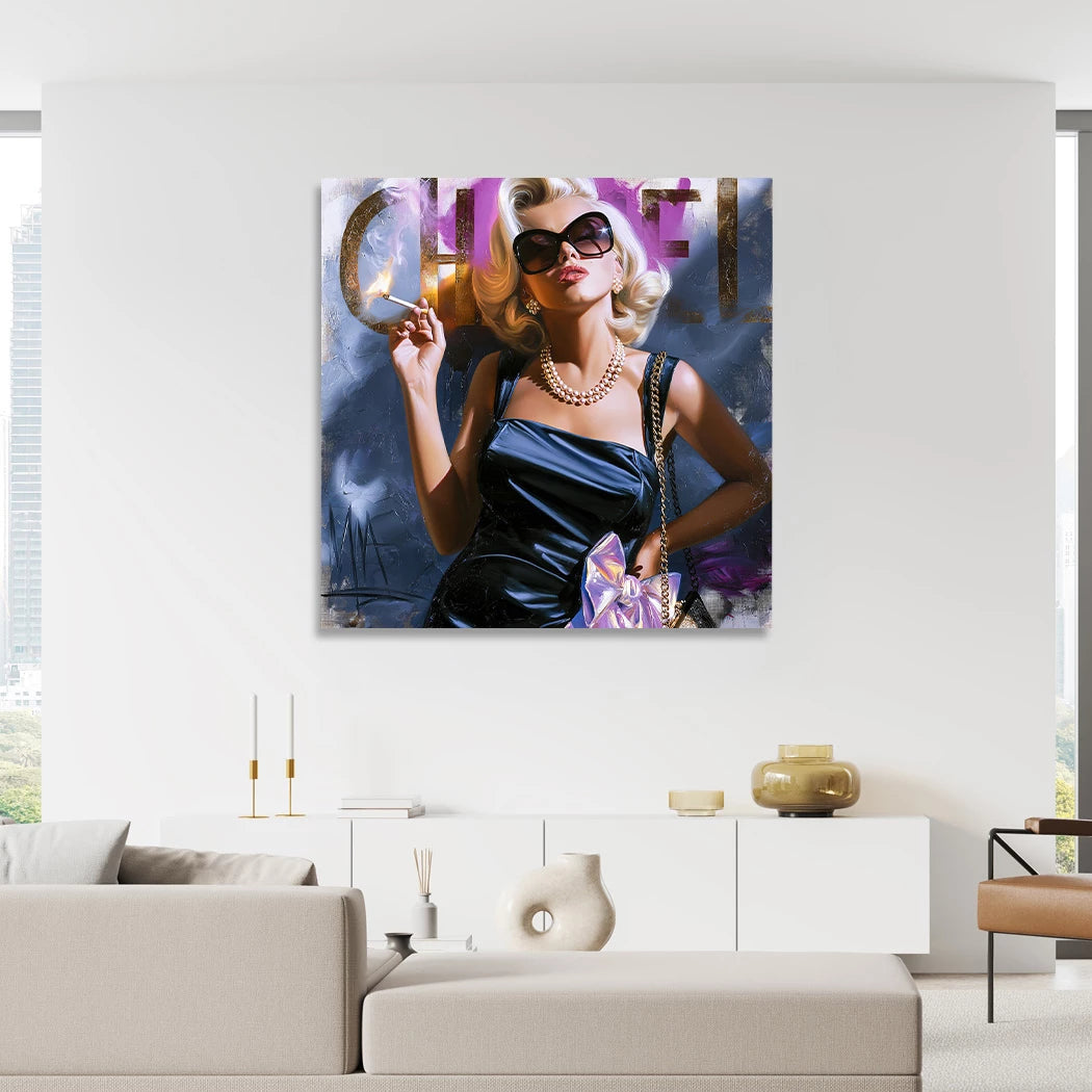 Marilyn Monroe Smoke Acrylglasbild