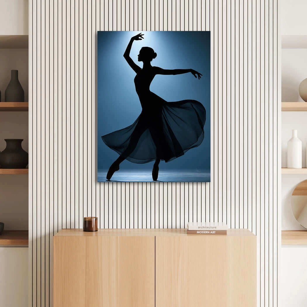 Ballerina Lichttanz Leinwand Bild