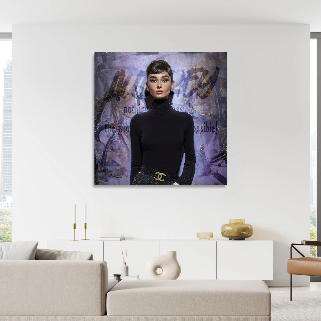 Audrey Hepburn Impossible Acrylglasbild