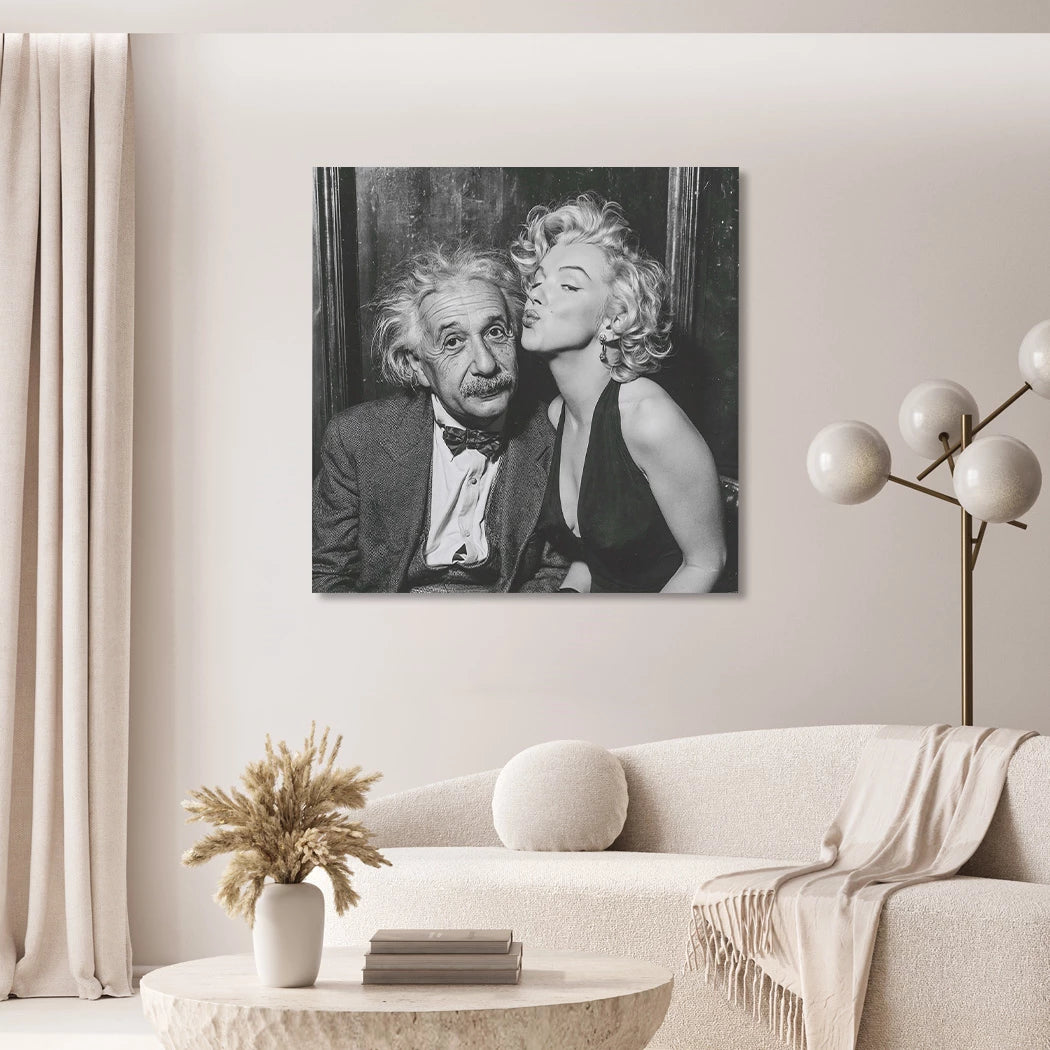 Einstein Monroe Secret Acrylglasbild