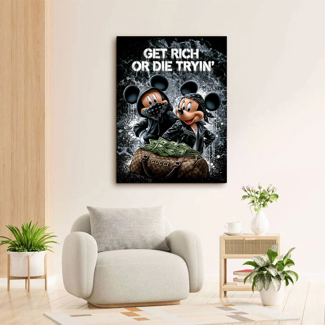 Micky Minnie Hustle Leinwand Bild