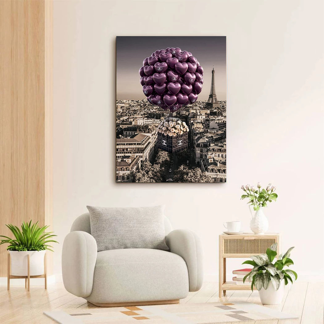Chanel Ballons Acrylglasbild