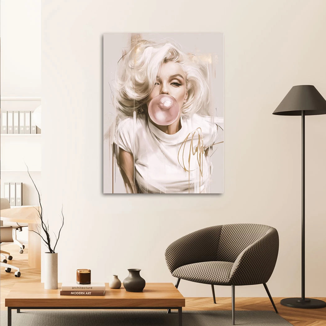 Marilyn Bubble Art Alu Dibond Wandbild