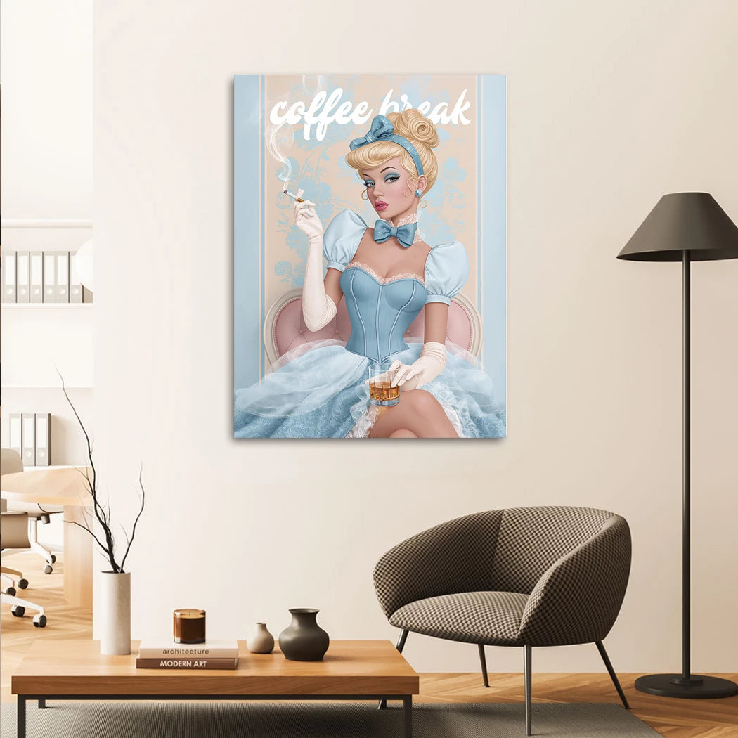 Cinderella Coffee Alu Dibond Wandbild