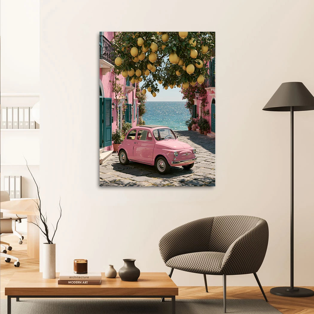 Rosa Cinquecento Aluminiumbild gebürstet
