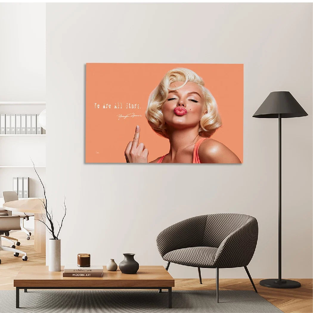 Marilyn Monroe Star Kiss Leinwand Bild