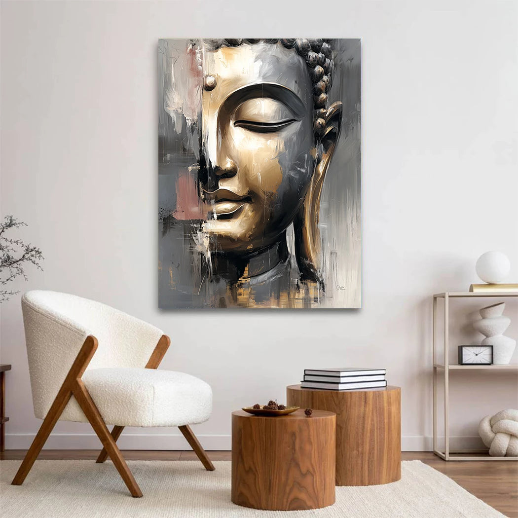 Buddha Gold Acrylglasbild