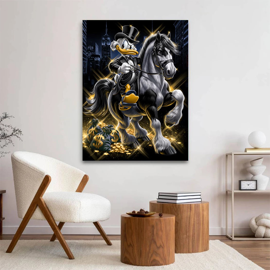 Dagobert Rich Rider Acrylglasbild