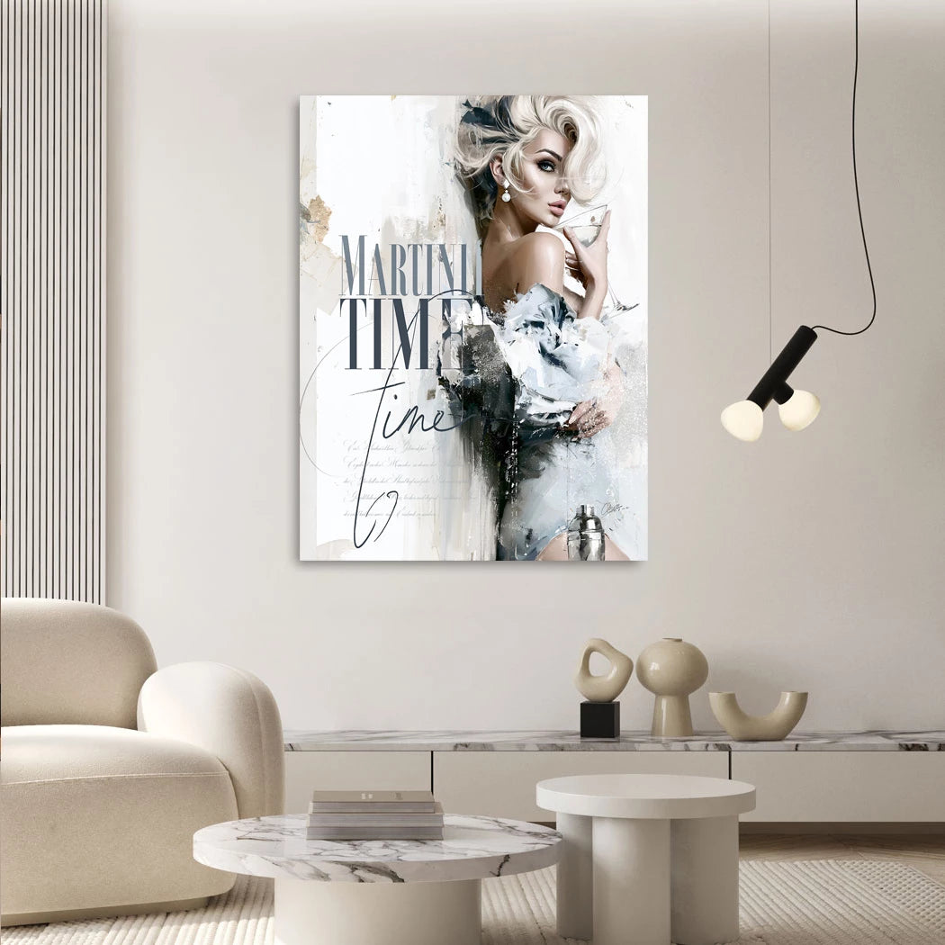 Martini Time Alu Dibond Wandbild