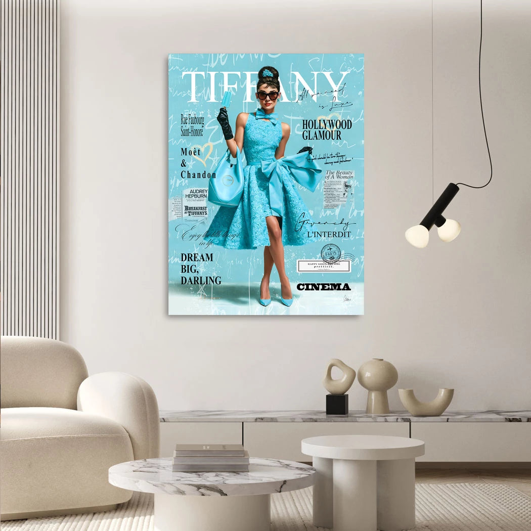 Audrey Tiffany Chic Aluminiumbild gebürstet