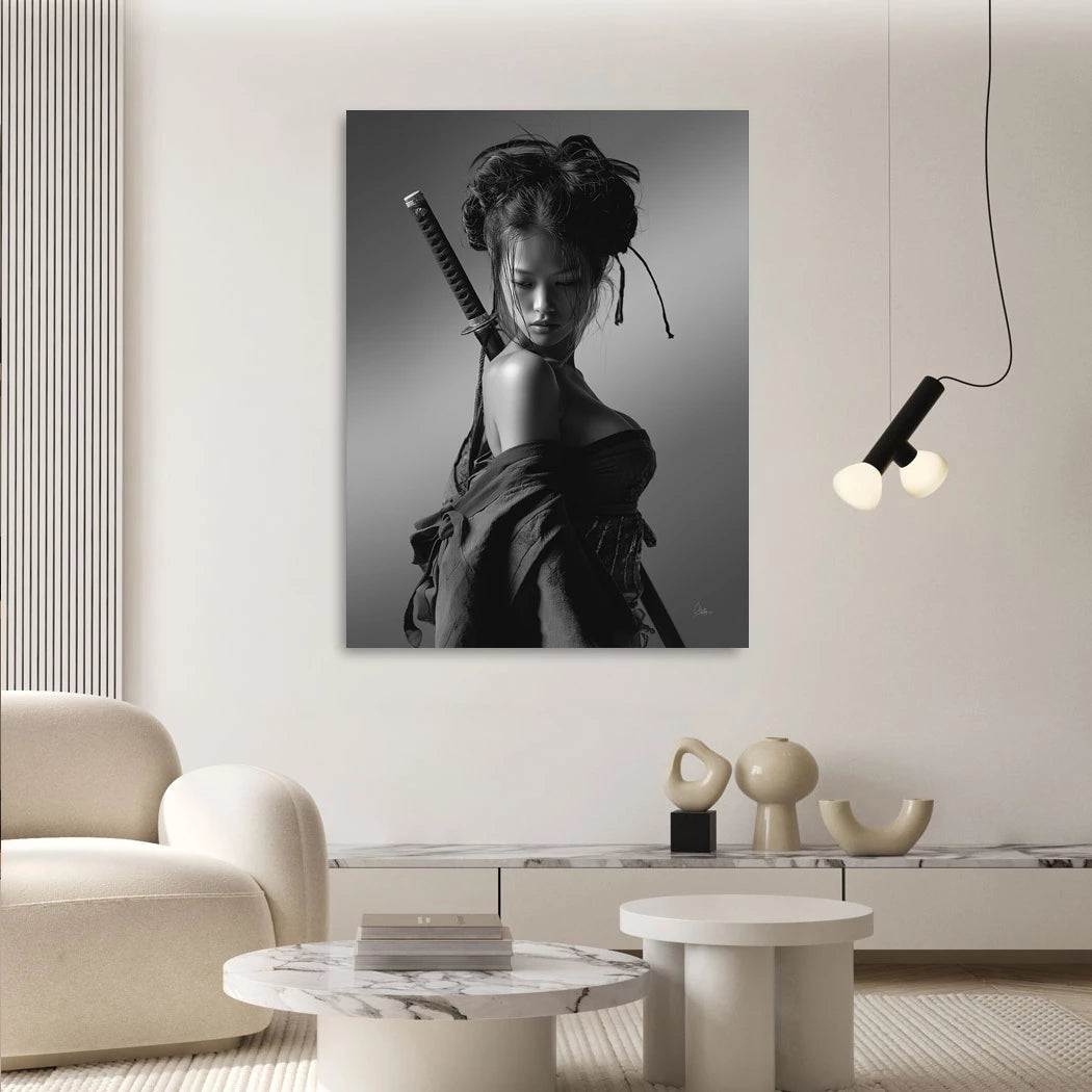 Samurai Diva Aluminiumbild gebürstet