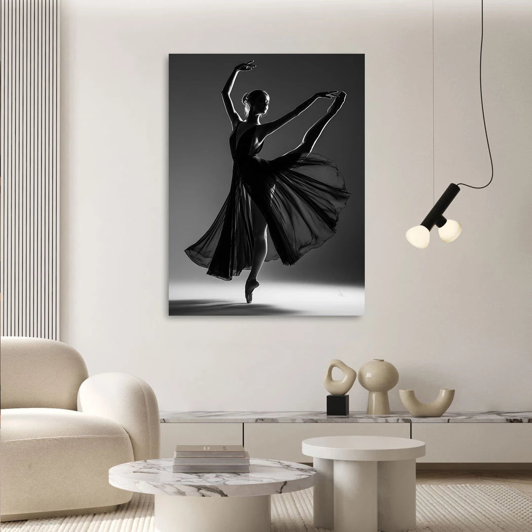 Ballerina Schattenpoesie Alu Dibond Wandbild