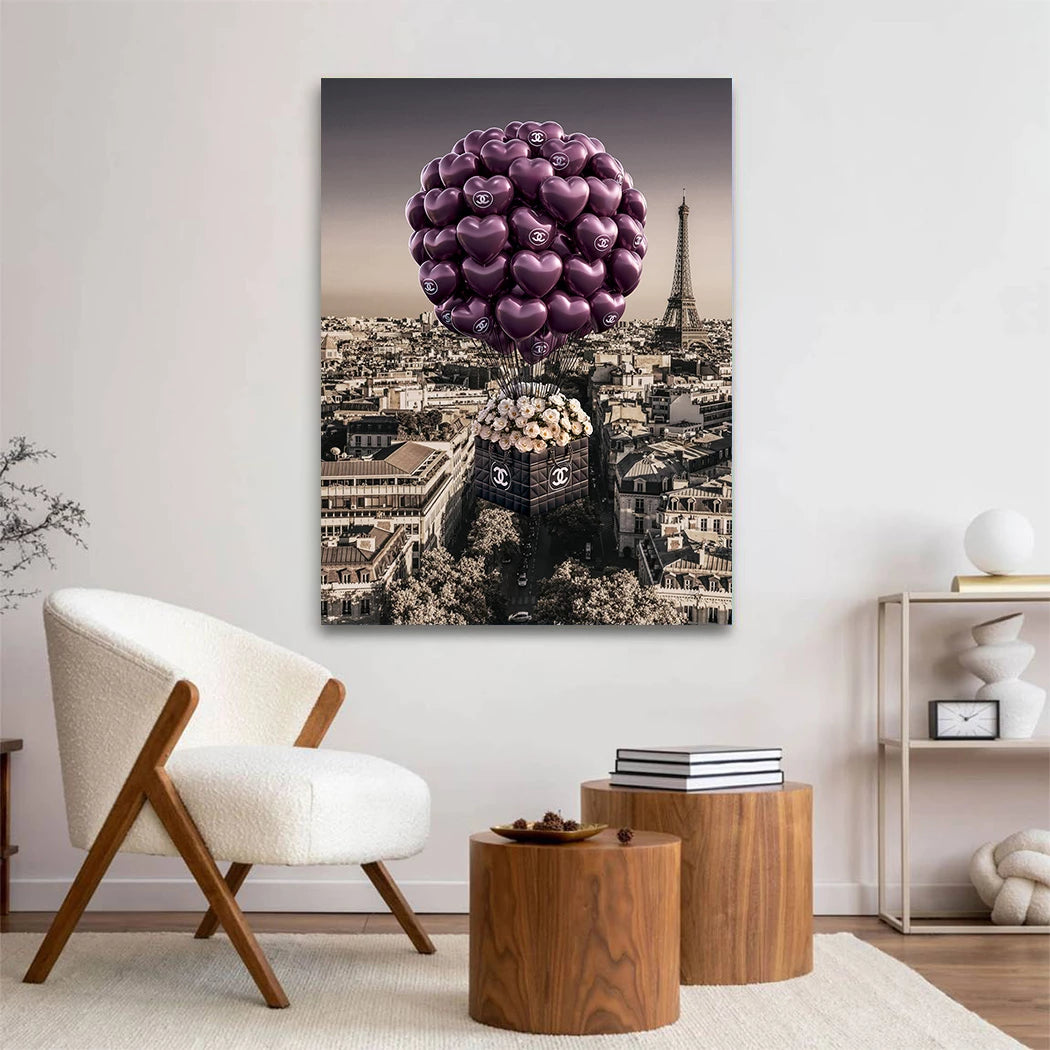 Chanel Ballons Acrylglasbild
