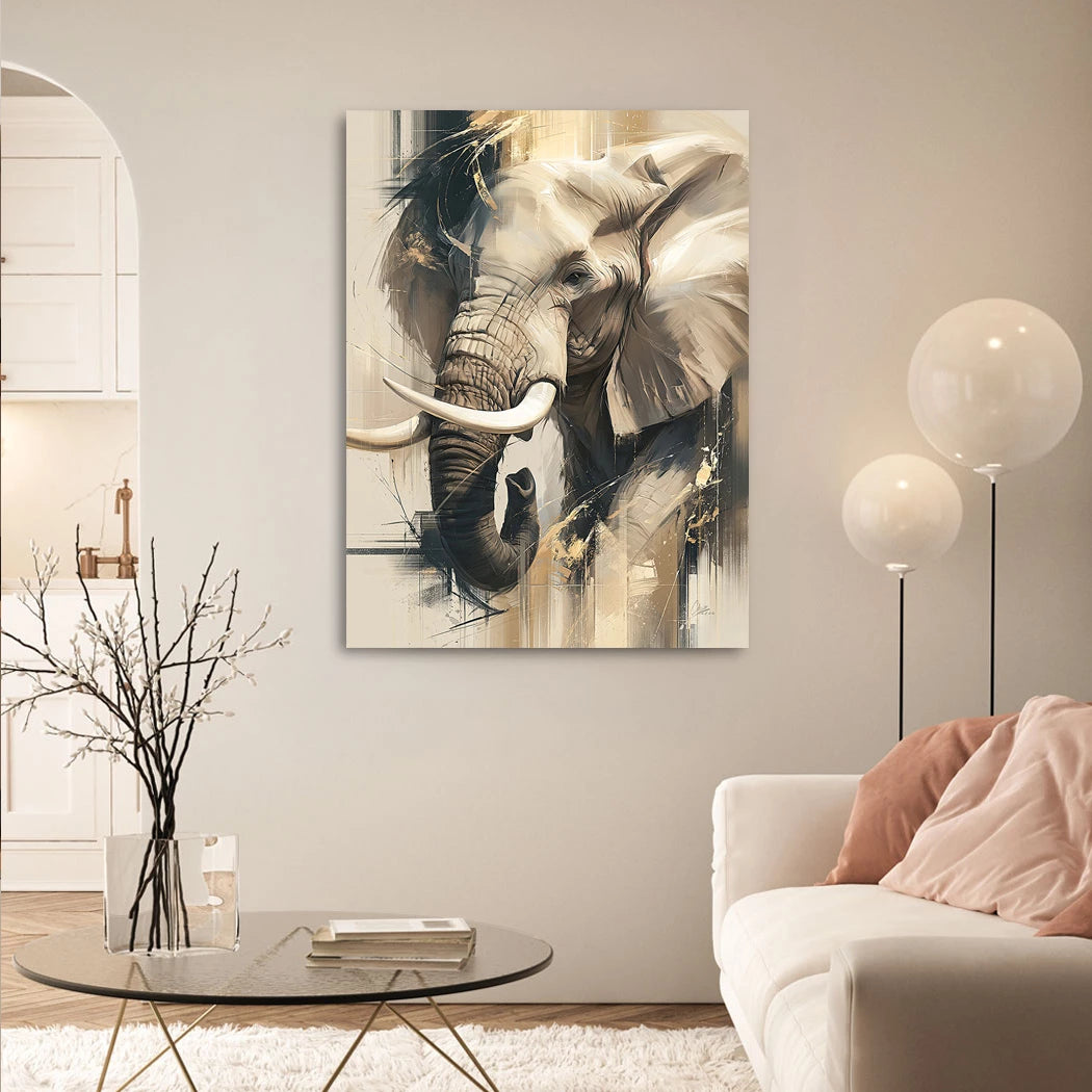 Goldener Elefant Leinwand Bild