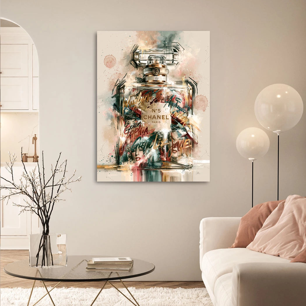 Chanel Popflakon Alu Dibond Wandbild