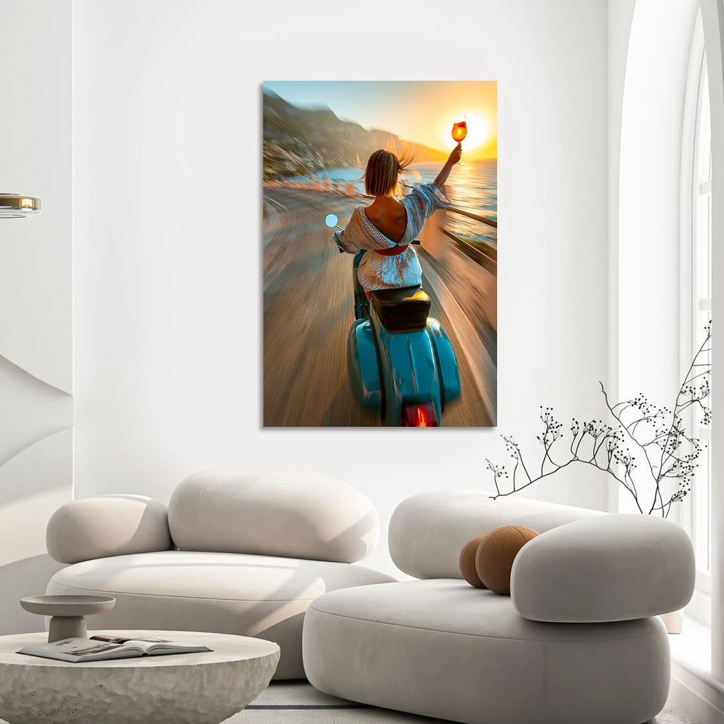 Vespa Dolce Vita Alu Dibond Wandbild