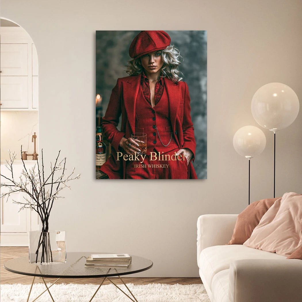 Peaky Blinder Lady Alu Dibond Wandbild