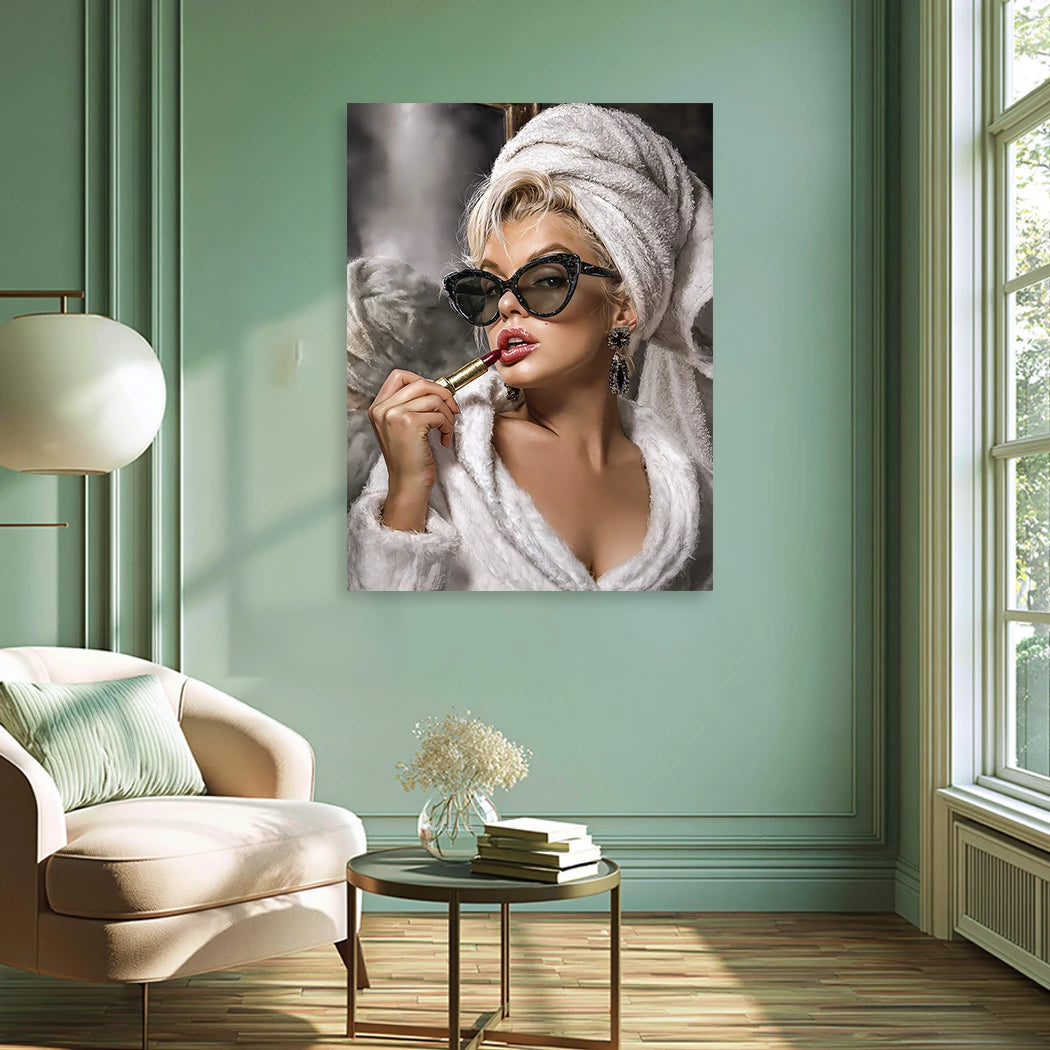 Marilyn Rouge Alu Dibond Wandbild